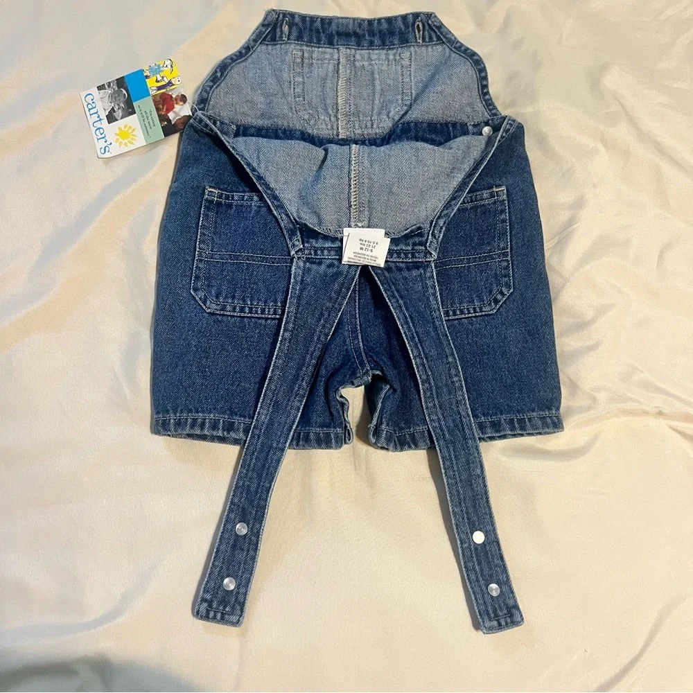 Vintage NWT Carter's Classic Blue Kids Overalls size 9-12M